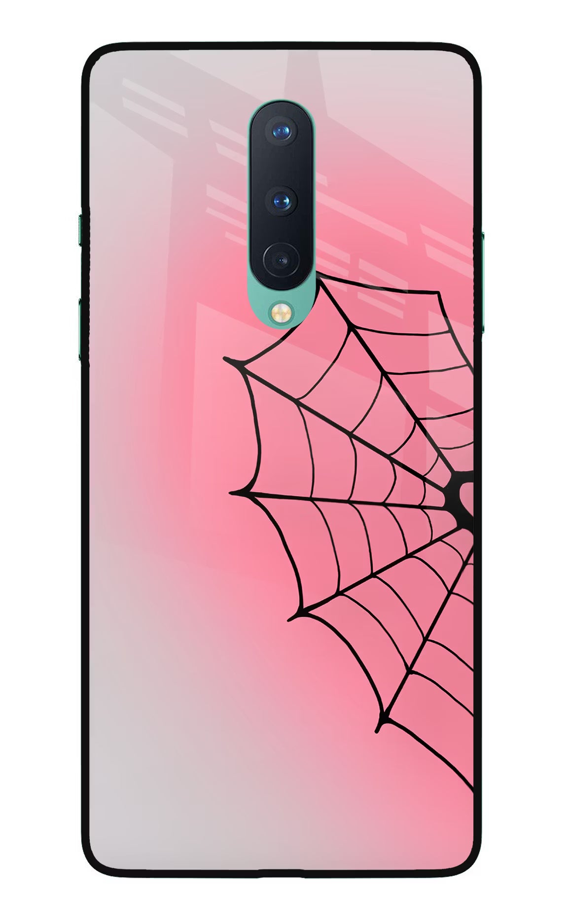 Pink Web Oneplus 8 Glass Case