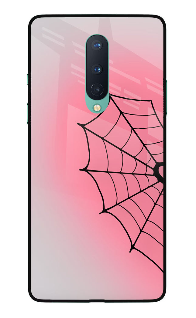 Pink Web Oneplus 8 Glass Case