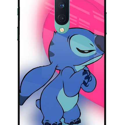Stitch Hug Oneplus 8 Glass Case