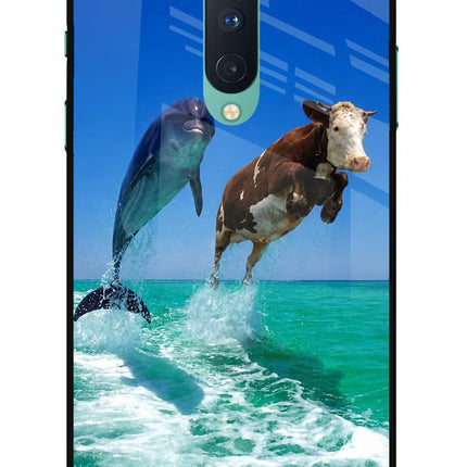Dolphin vs Cow Oneplus 8 Glass Case