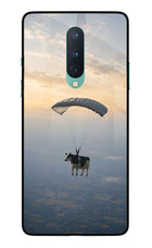 Skydiving Cow Oneplus 8 Glass Case