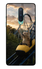 Rollercoaster Dog Oneplus 8 Glass Case