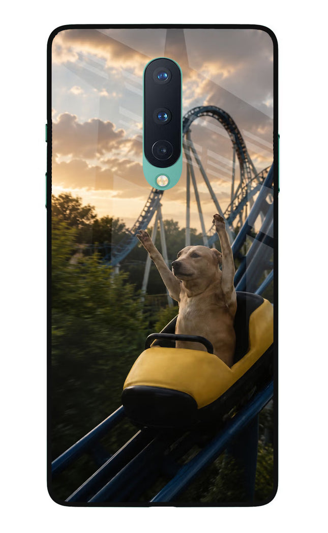 Rollercoaster Dog Oneplus 8 Glass Case