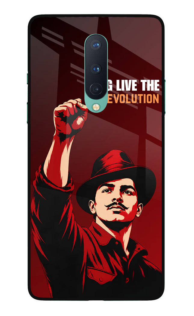 Bhagat Singh Revolution Oneplus 8 Glass Case