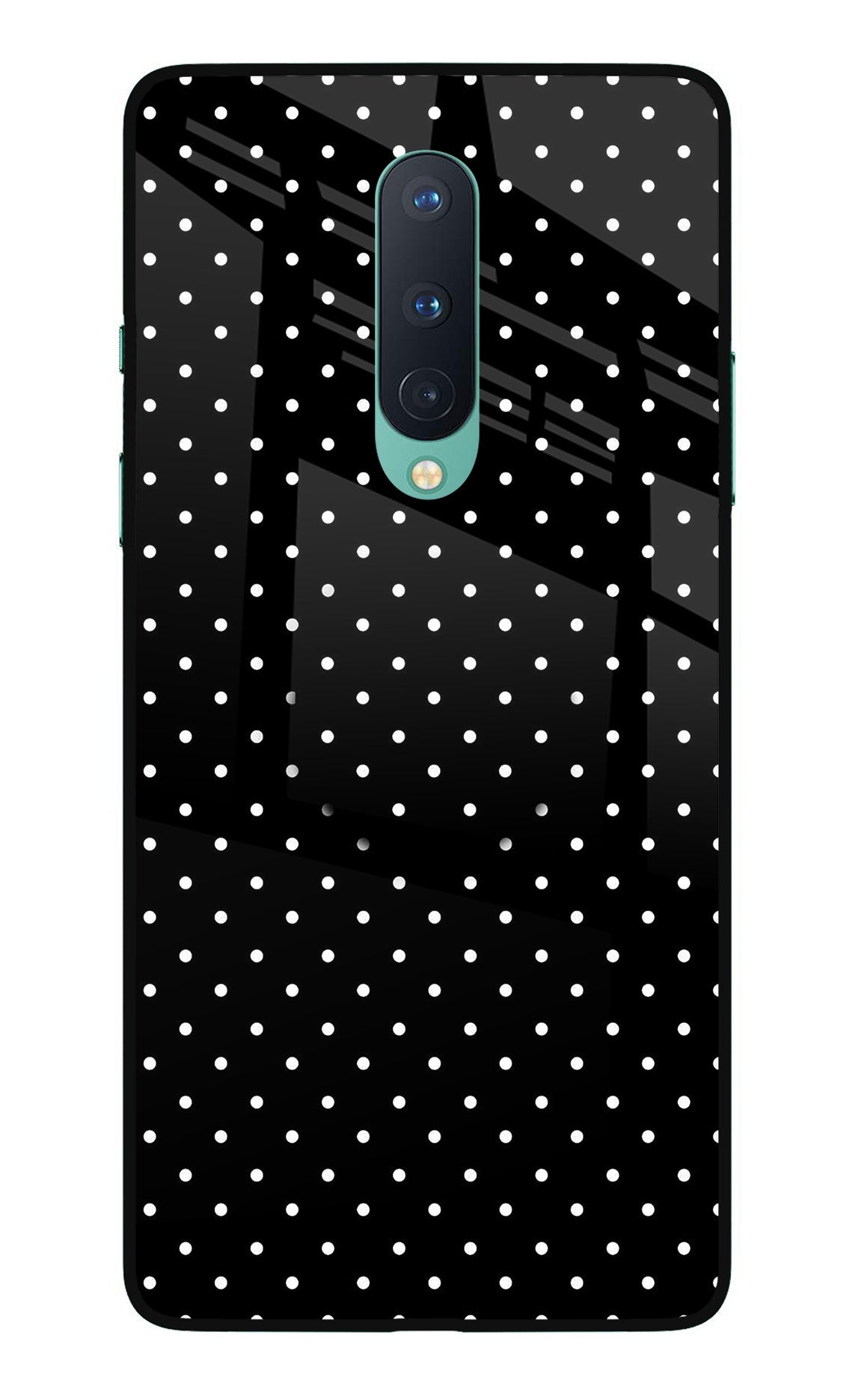 White Dots Oneplus 8 Glass Case