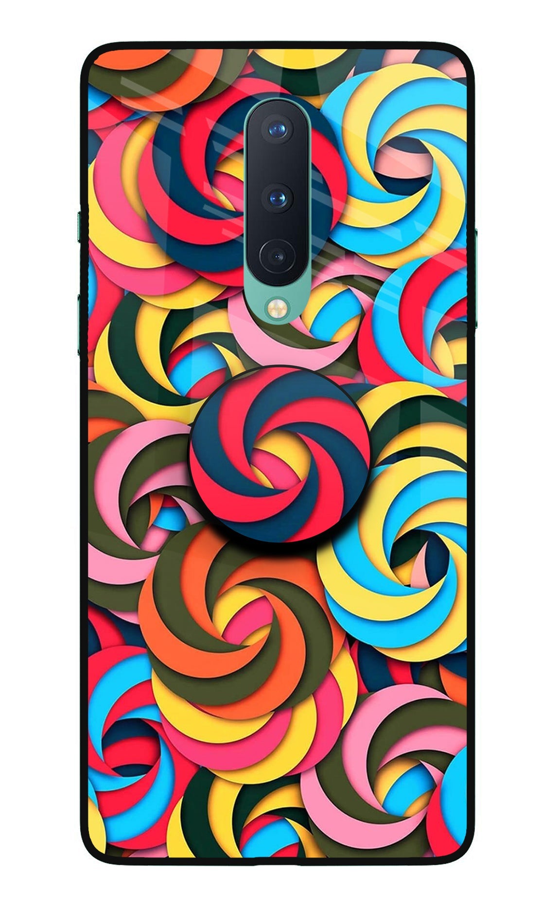 Spiral Pattern Oneplus 8 Glass Case