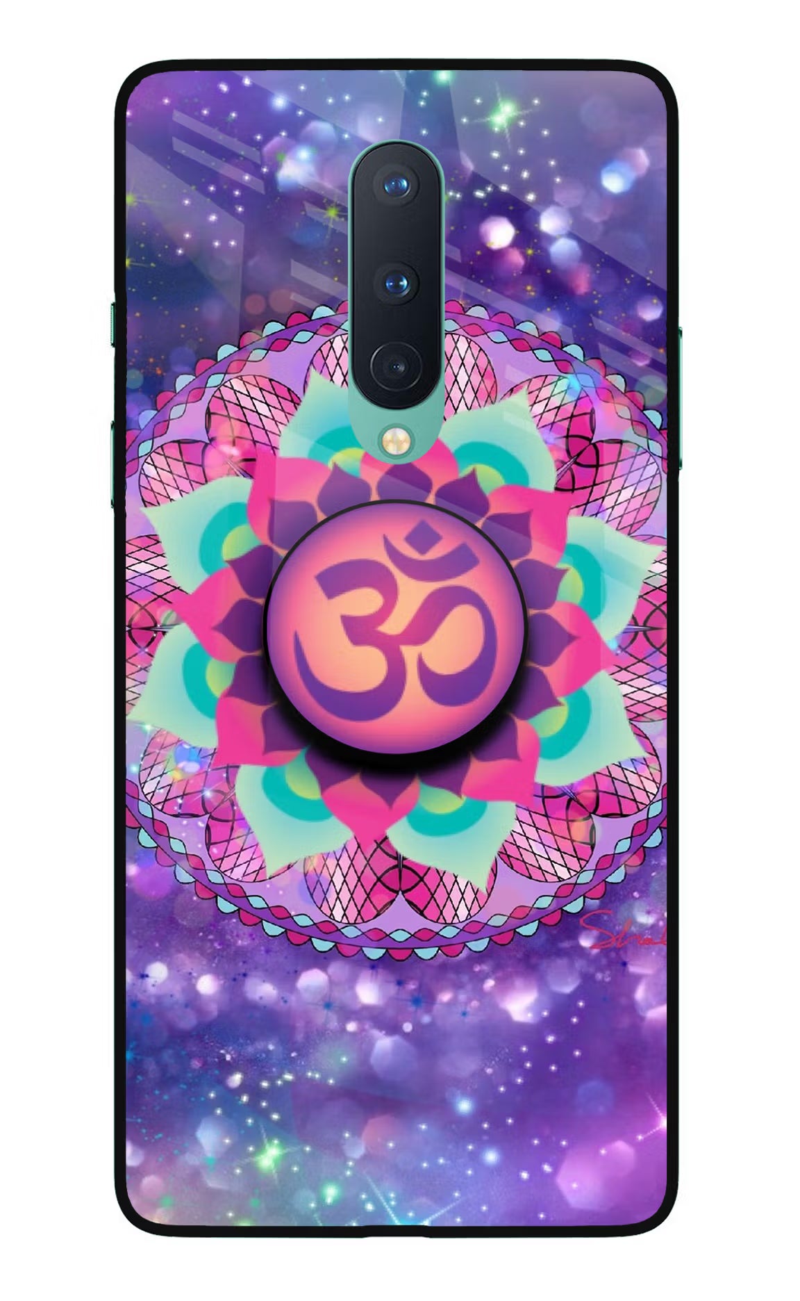 Om Purple Oneplus 8 Pop Case by Casekaro