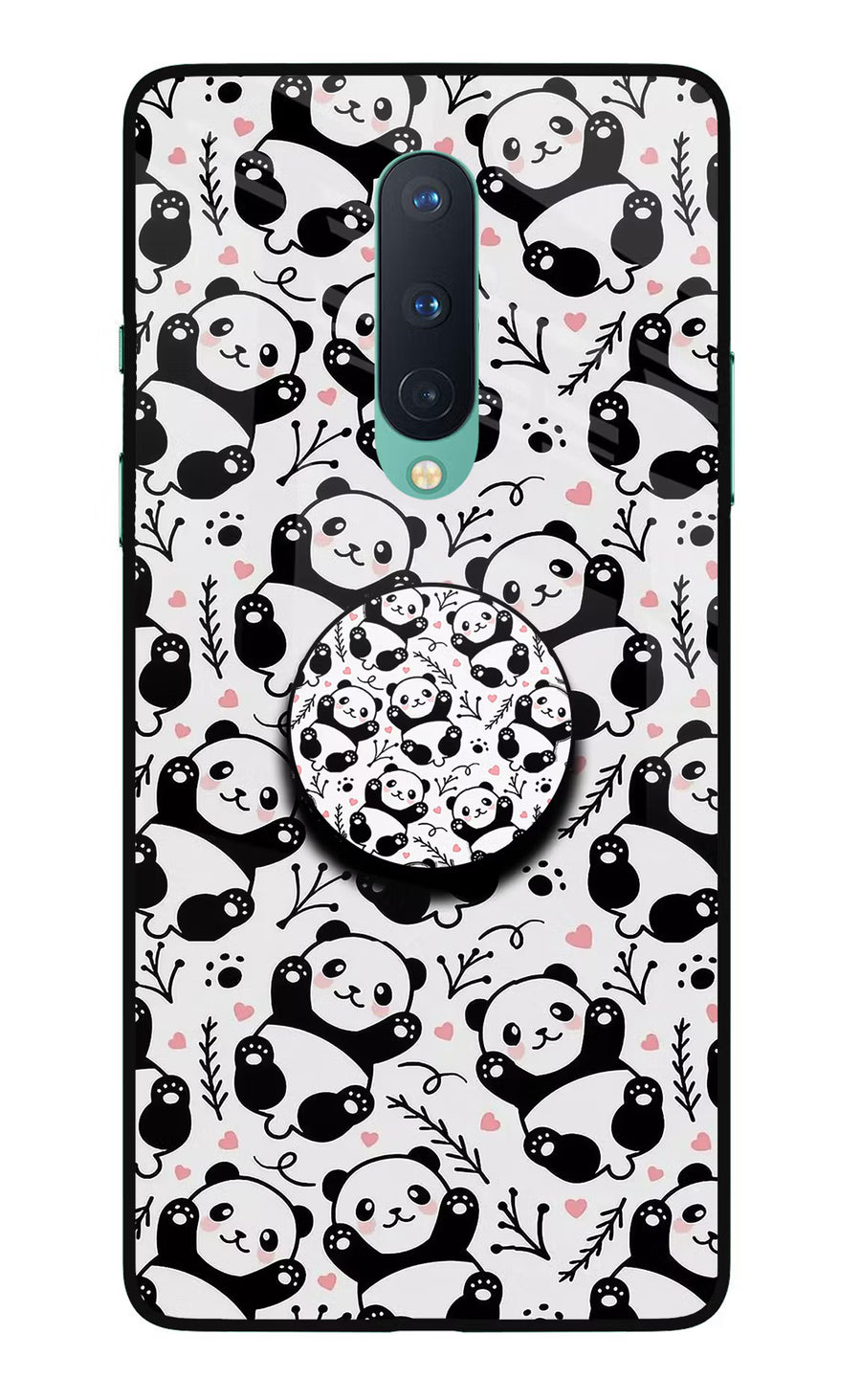Cute Panda Oneplus 8 Pop Case, Glass case