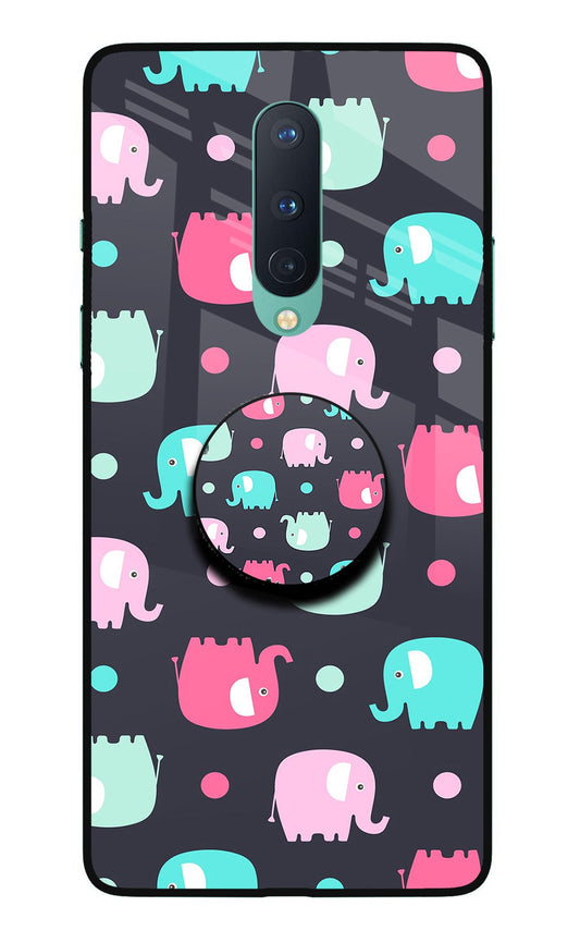 Baby Elephants Oneplus 8 Glass Case