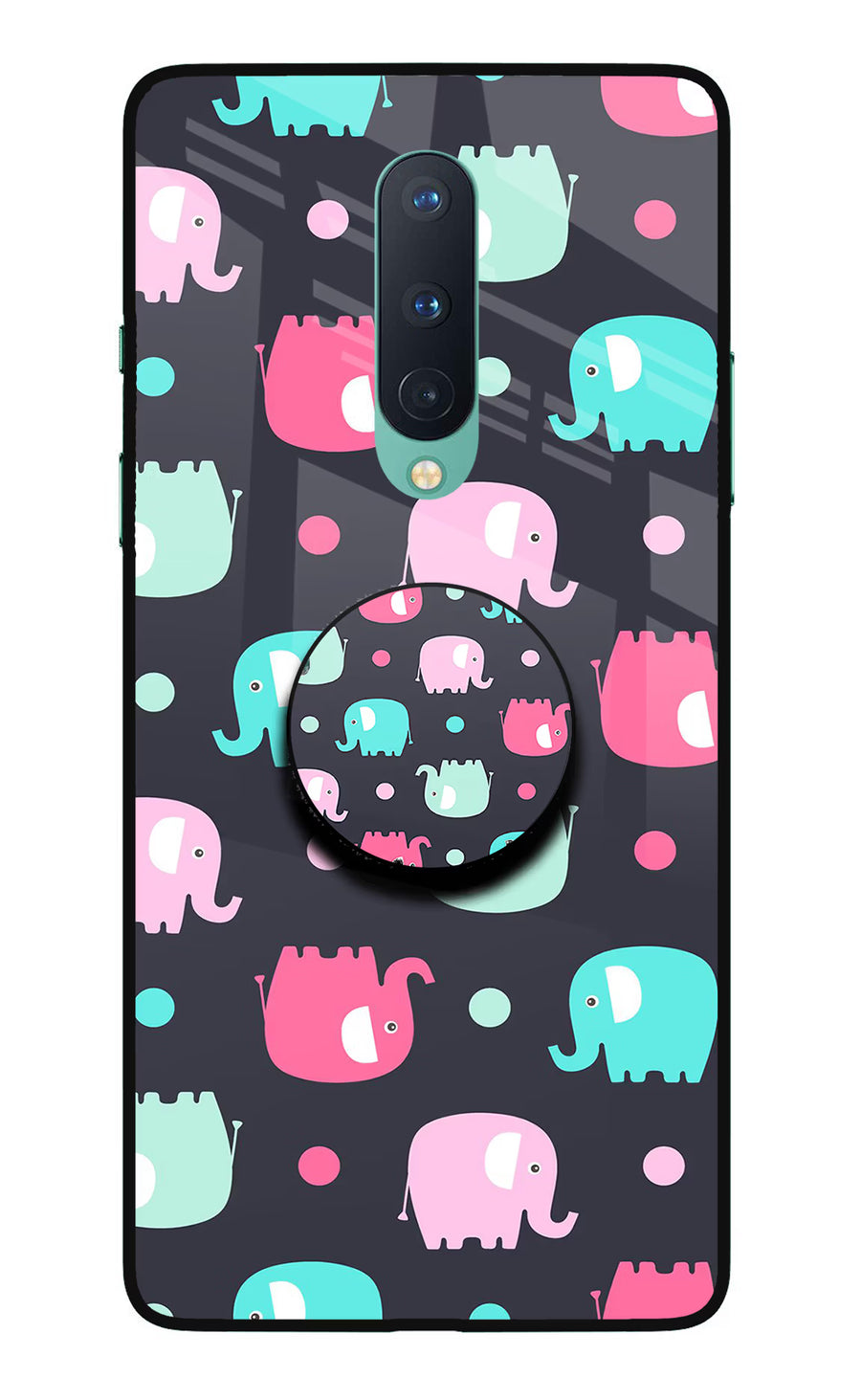 Baby Elephants Oneplus 8 Pop Case, Glass case
