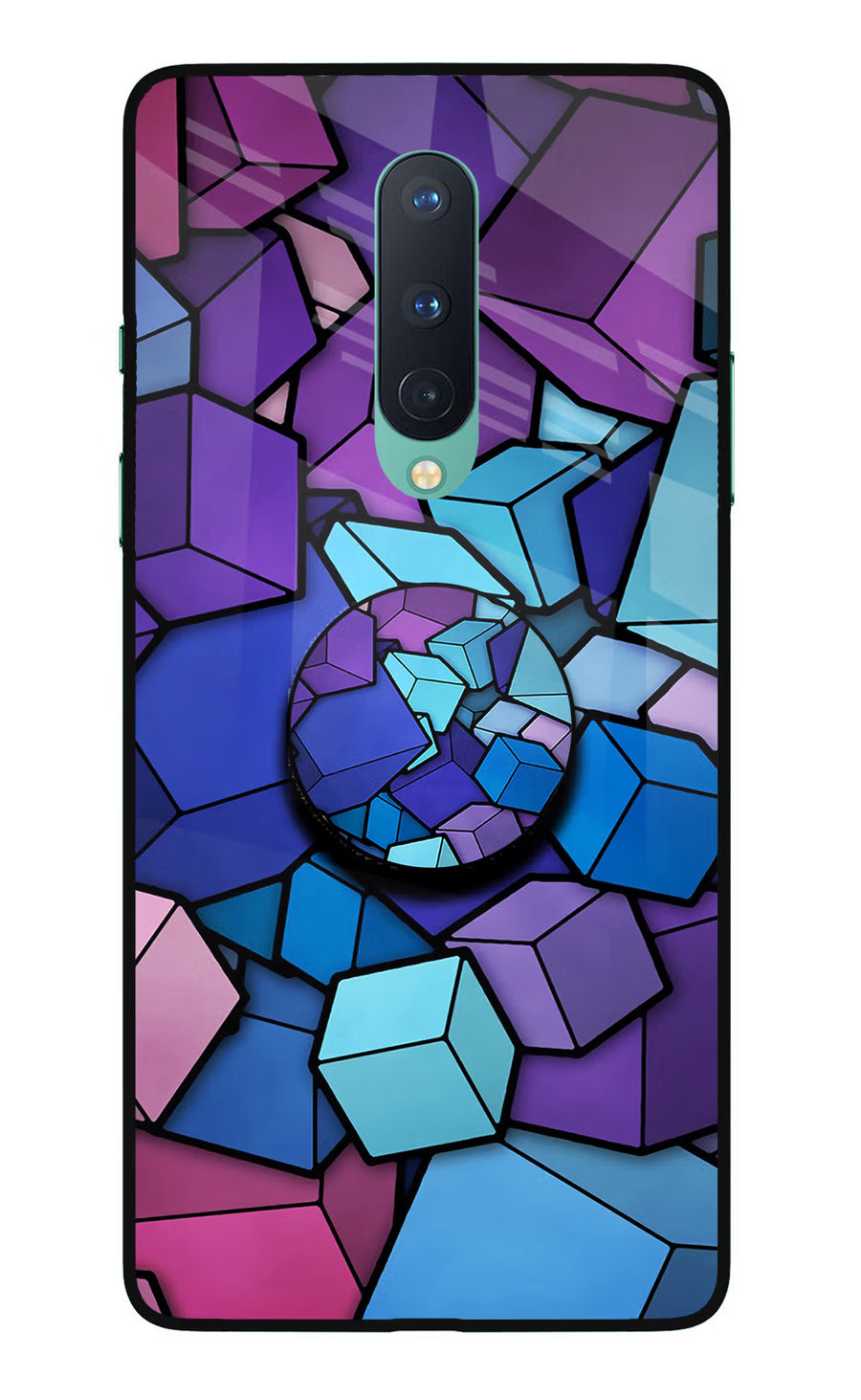 Cubic Abstract Oneplus 8 Pop Case, Glass case