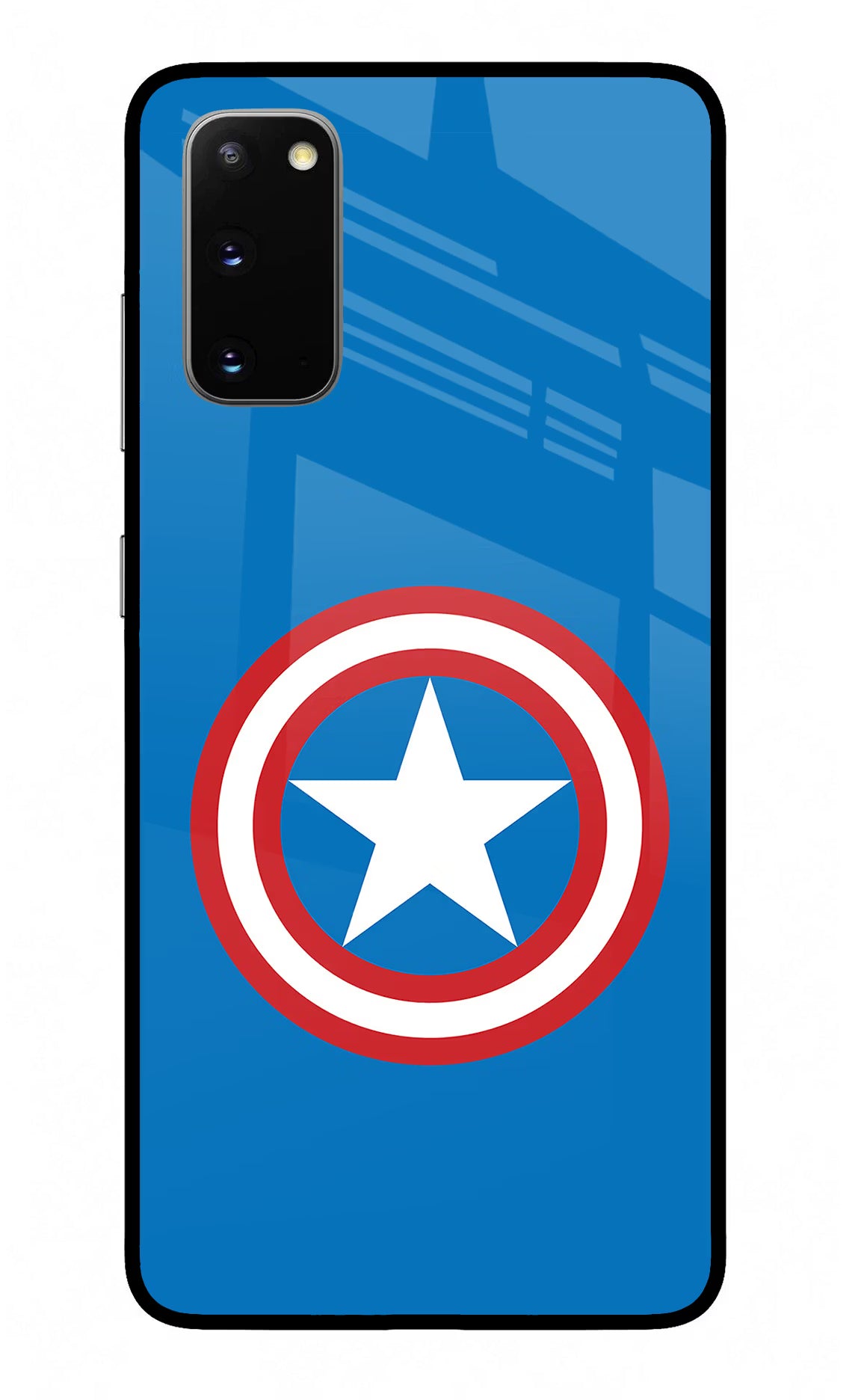 Captain America Logo Samsung S20 Glass Case