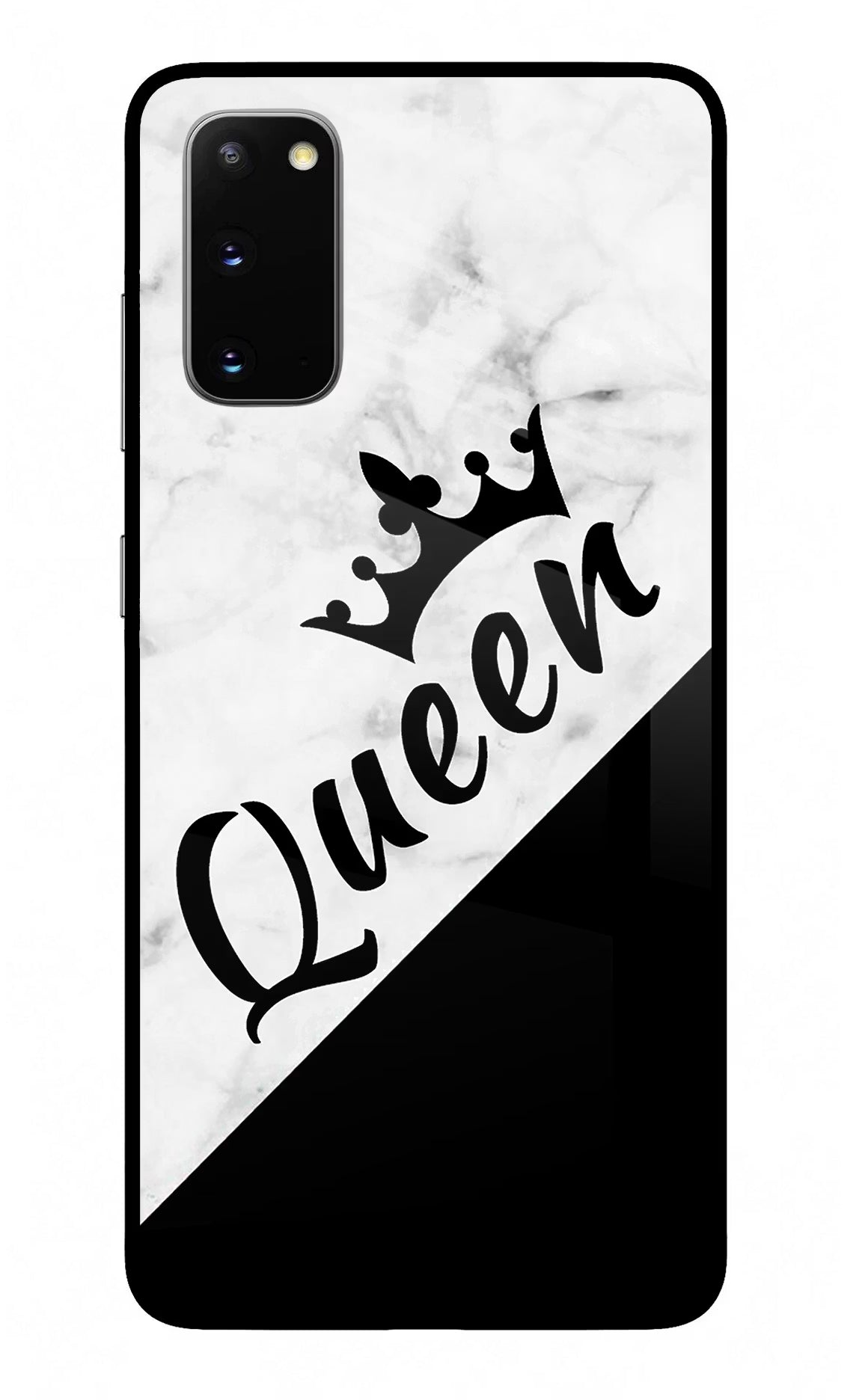 Queen Samsung S20 Glass Case Back Cover by Casekaro