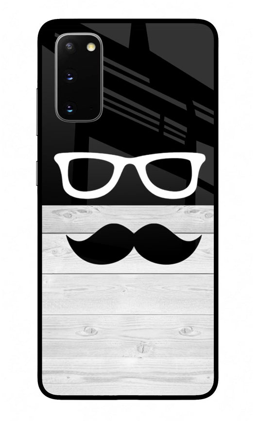 Mustache Samsung S20 Glass Case