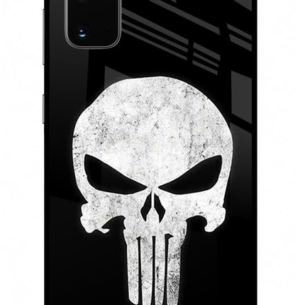 Punisher Skull Samsung S20 Glass Case Back Cover by Casekaro