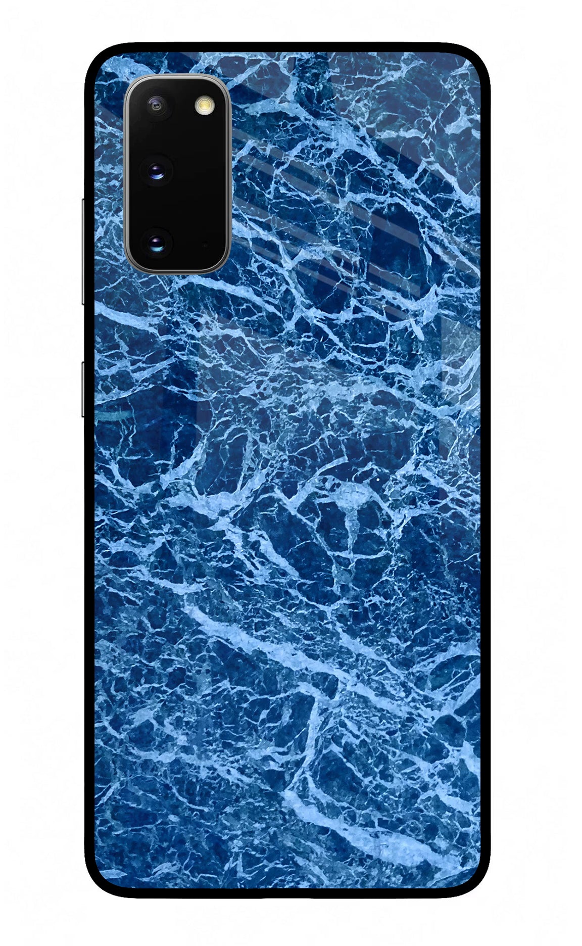 Blue Marble Samsung S20 Glass Case Back Cover by Casekaro