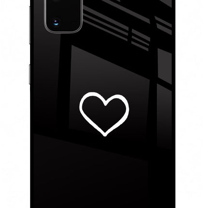 Heart Samsung S20 Glass Case Back Cover by Casekaro