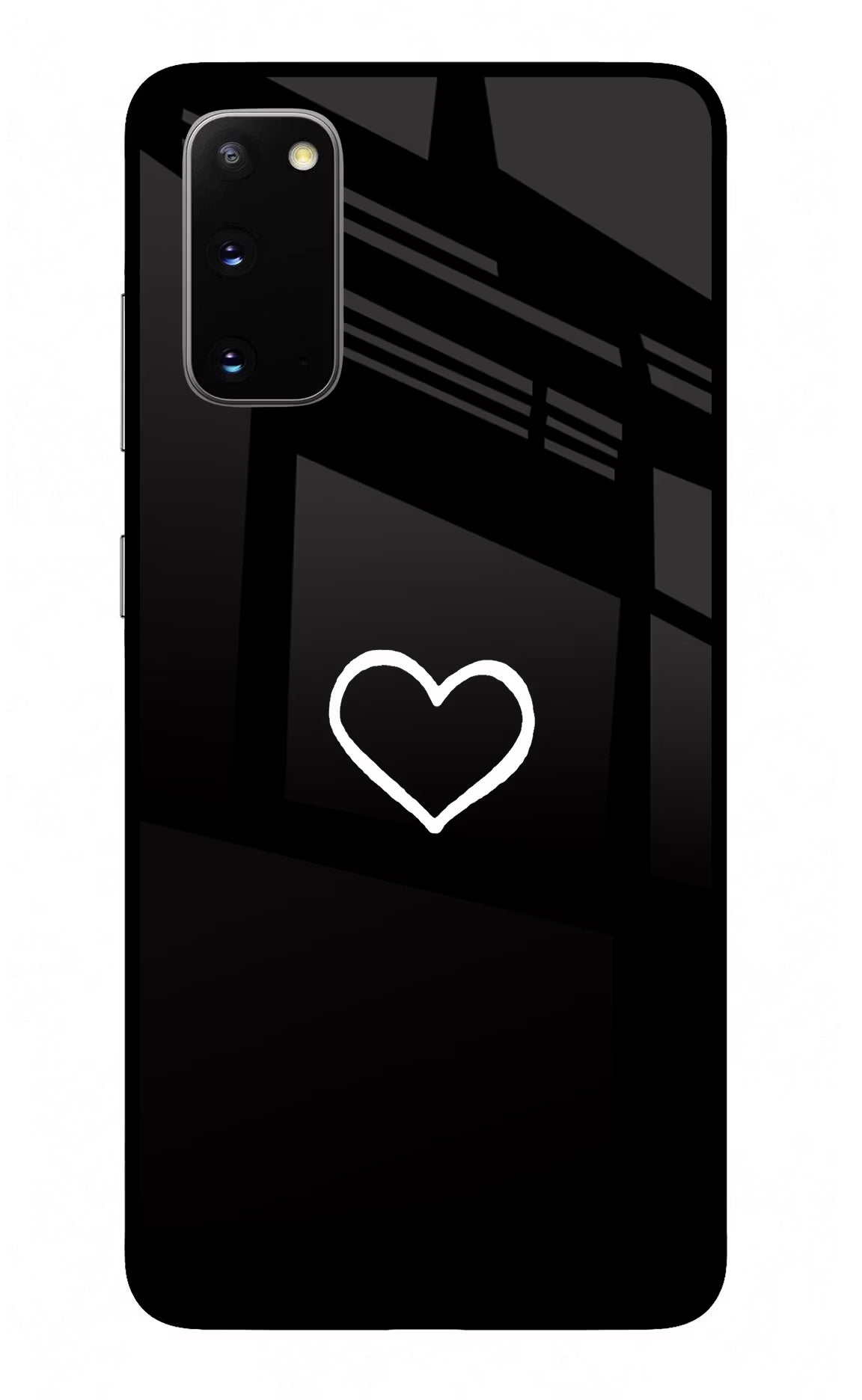 Heart Samsung S20 Glass Case Back Cover by Casekaro