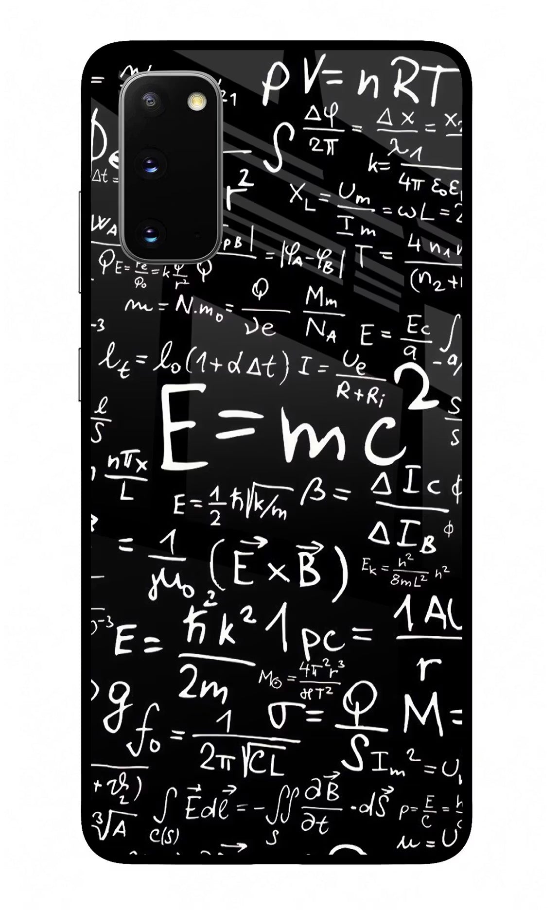 Physics Formula Samsung S20 Glass Case Back Cover by Casekaro