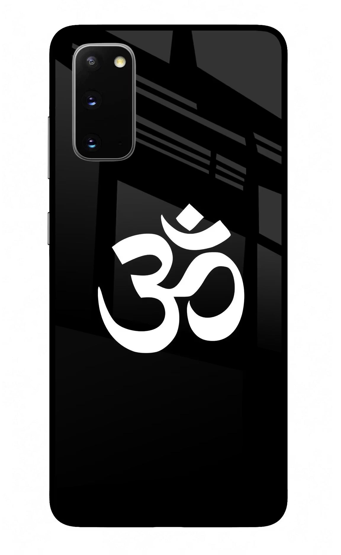 Om Samsung S20 Glass Case Back Cover by Casekaro