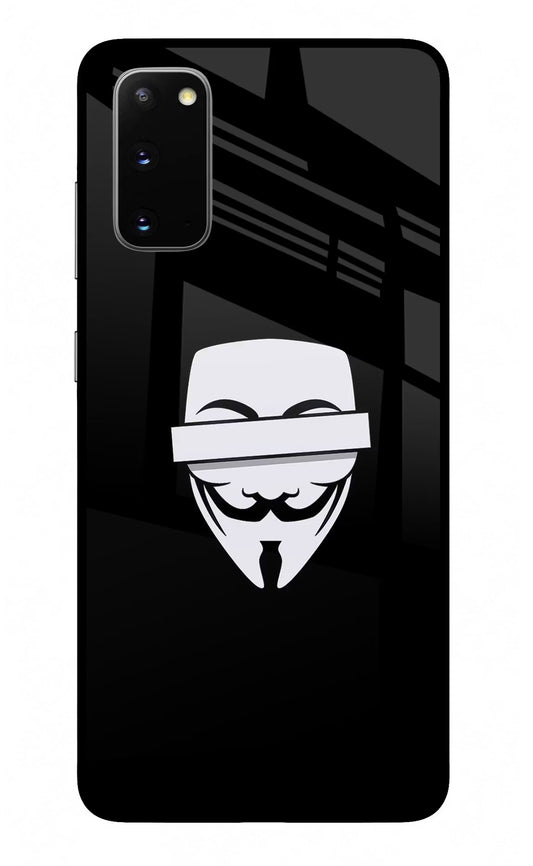 Anonymous Face Samsung S20 Glass Case