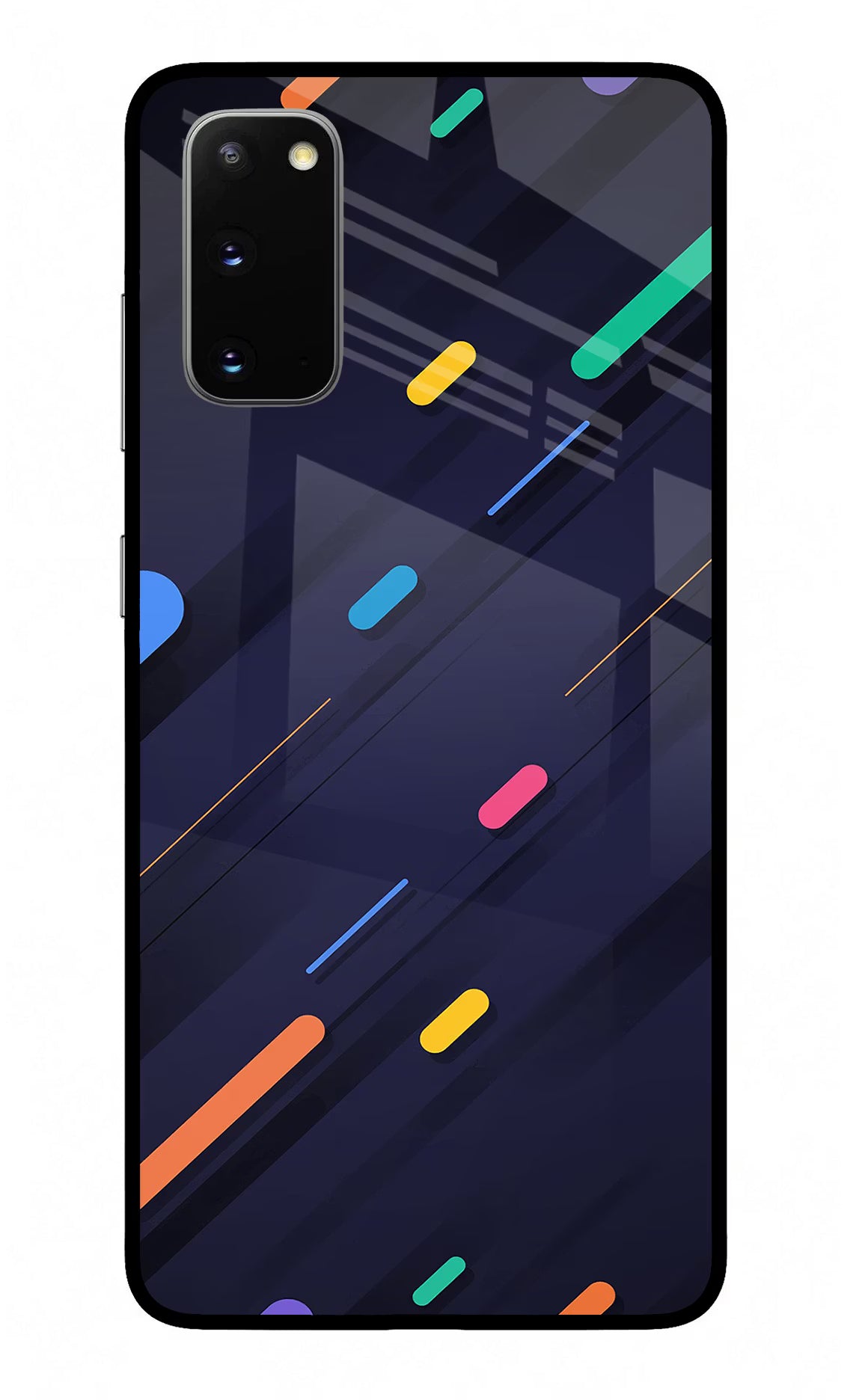 Abstract Design Samsung S20 Glass Case Back Cover by Casekaro