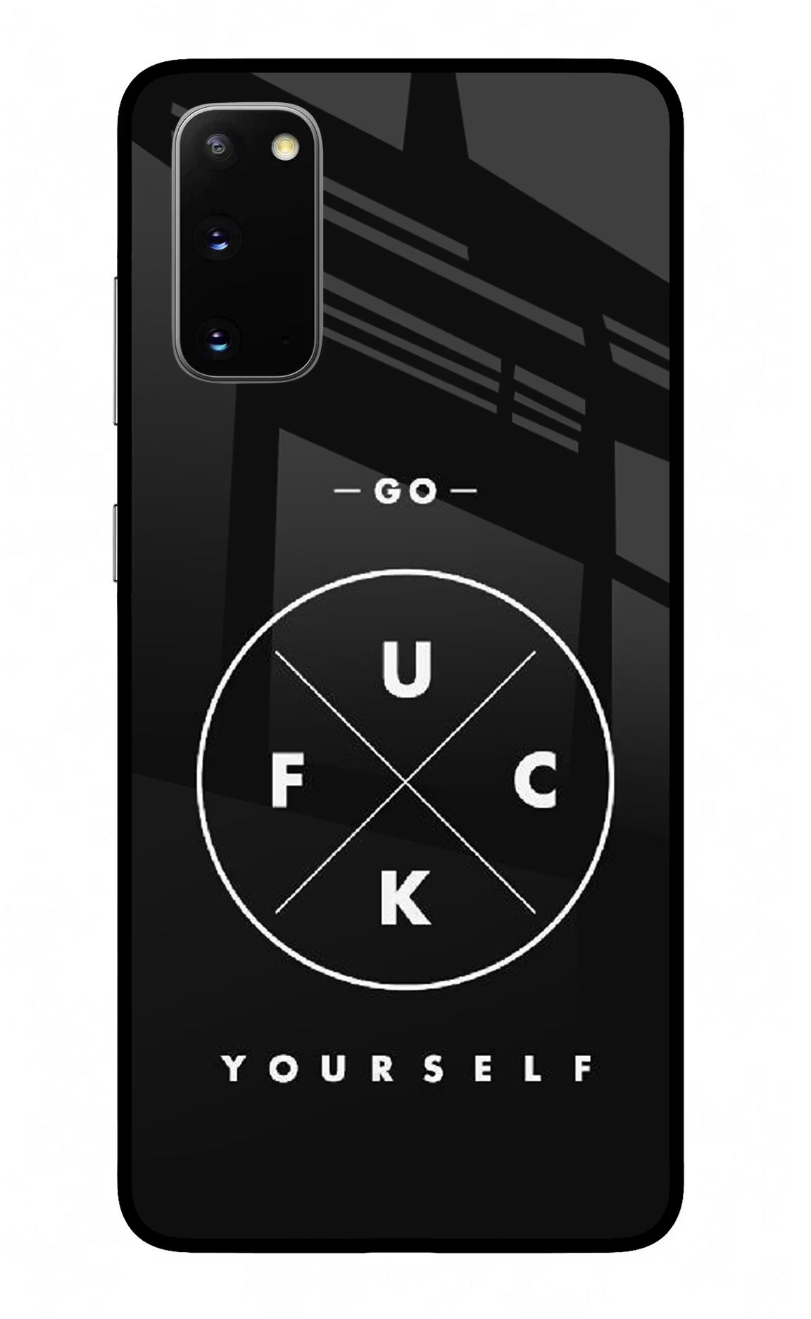 Go Fuck Yourself Samsung S20 Glass Case Back Cover by Casekaro