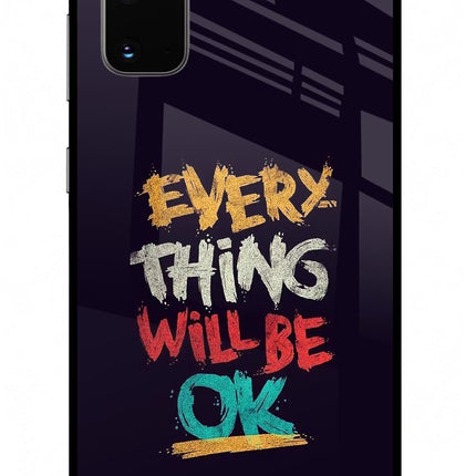 Everything Will Be Ok Samsung S20 Glass Case Back Cover by Casekaro