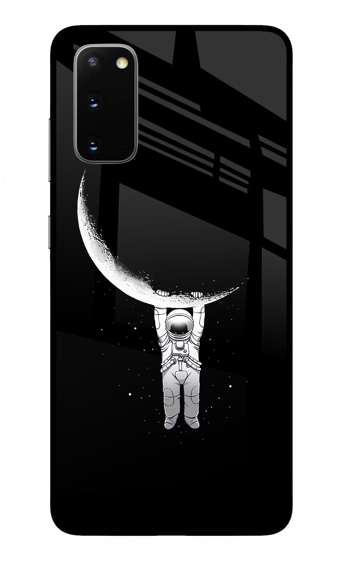 Moon Space Samsung S20 Glass Case Back Cover by Casekaro