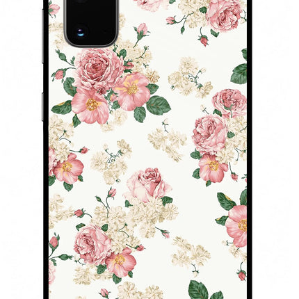 Flowers Samsung S20 Glass Case Back Cover by Casekaro