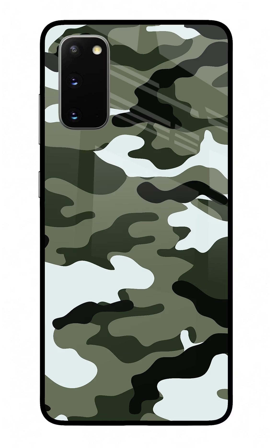 Camouflage Samsung S20 Glass Case