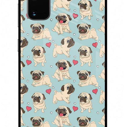Pug Dog Samsung S20 Glass Case Back Cover by Casekaro