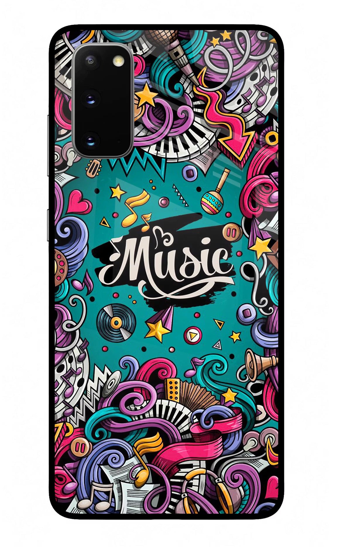 Music Graffiti Samsung S20 Glass Case