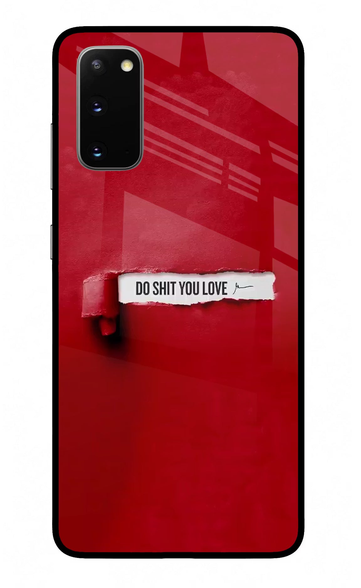 Do Shit You Love Samsung S20 Glass Case Back Cover by Casekaro