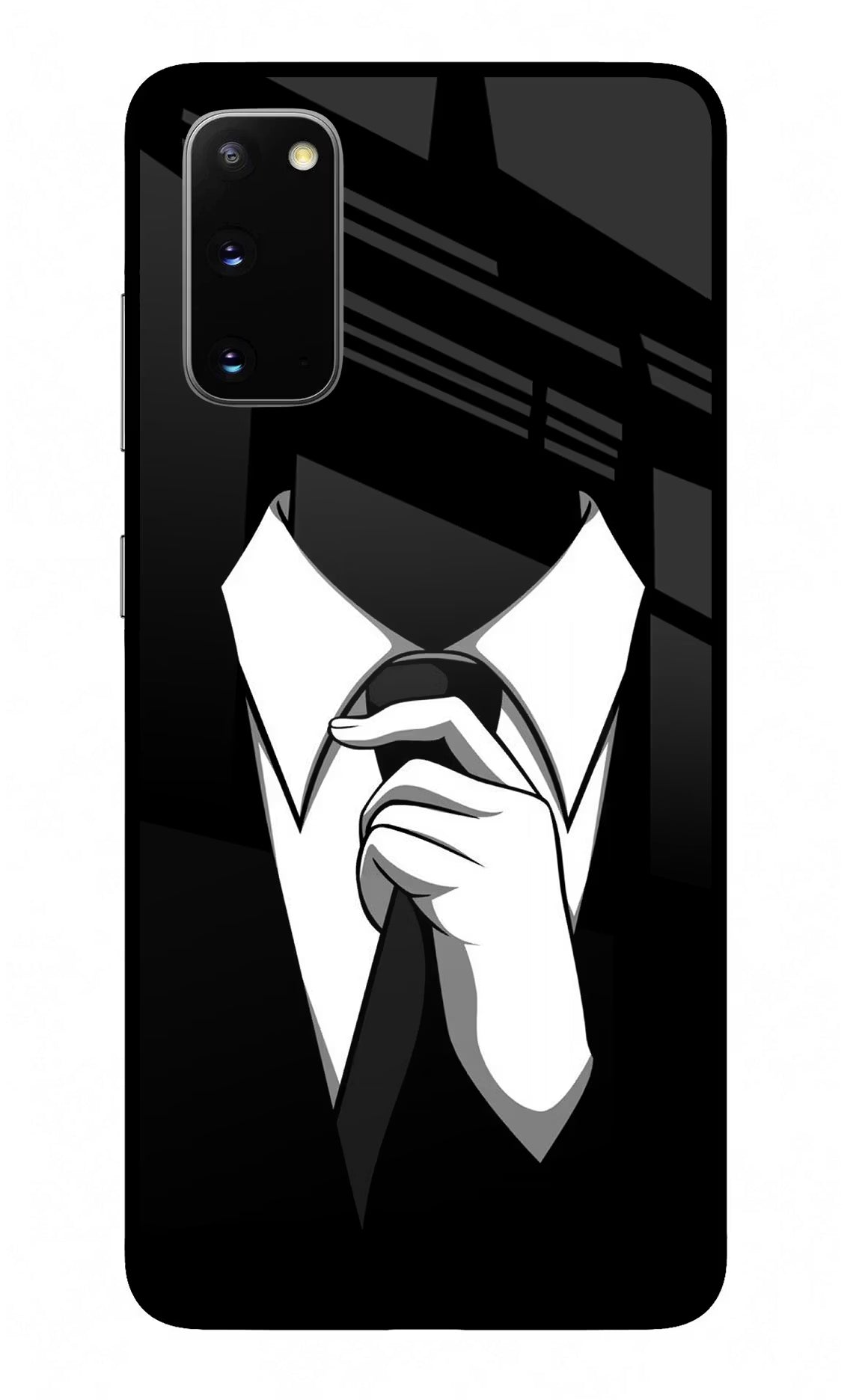 Black Tie Samsung S20 Glass Case