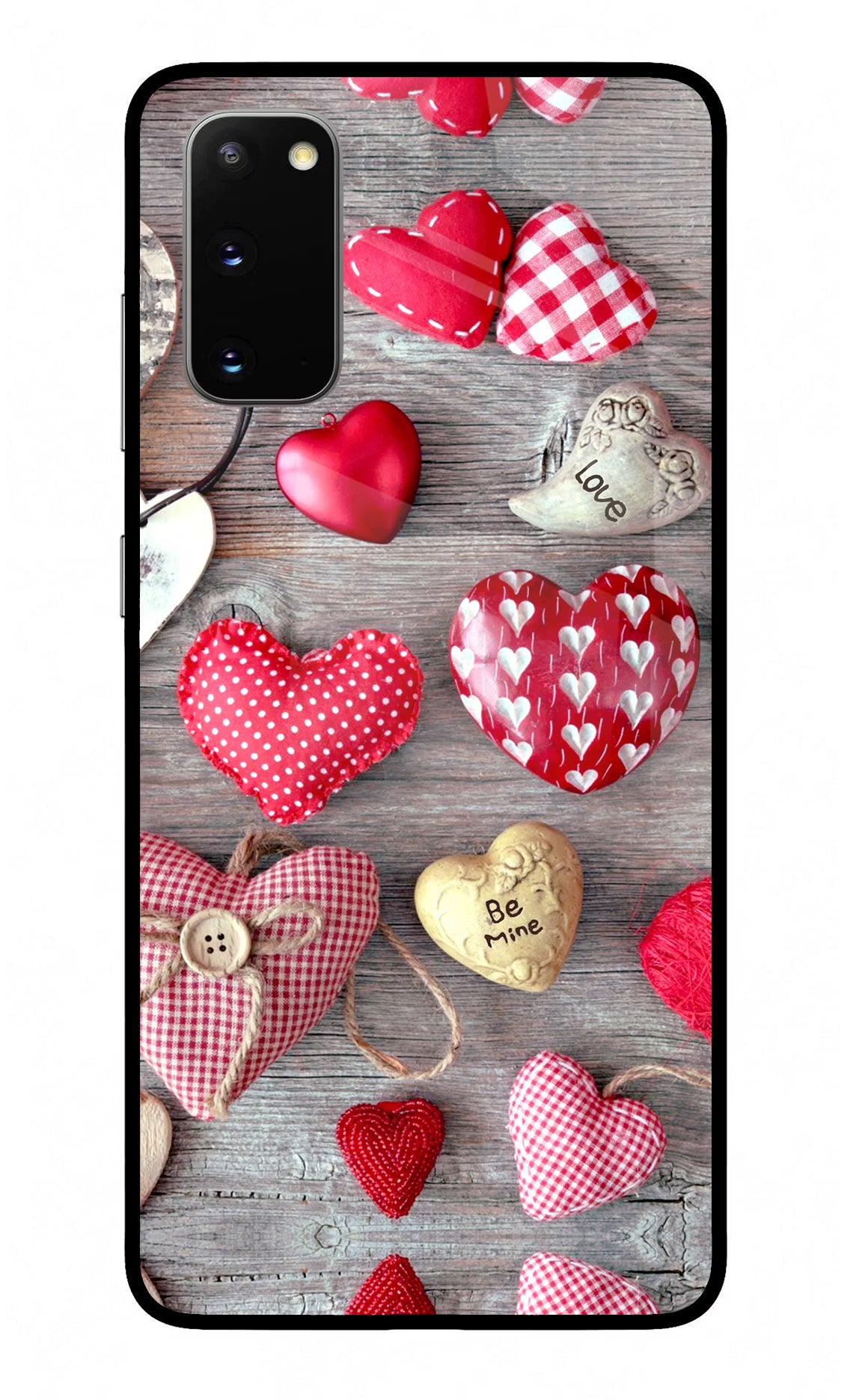 Love Wallpaper Samsung S20 Glass Case Back Cover by Casekaro