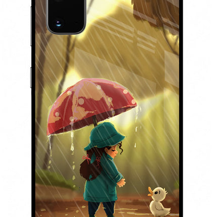 Rainy Day Samsung S20 Glass Case Back Cover by Casekaro