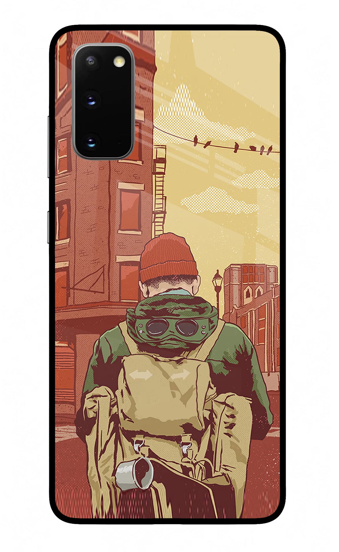 Adventurous Samsung S20 Glass Case Back Cover by Casekaro