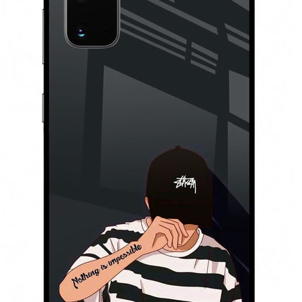 Aesthetic Boy Samsung S20 Glass Case Back Cover by Casekaro