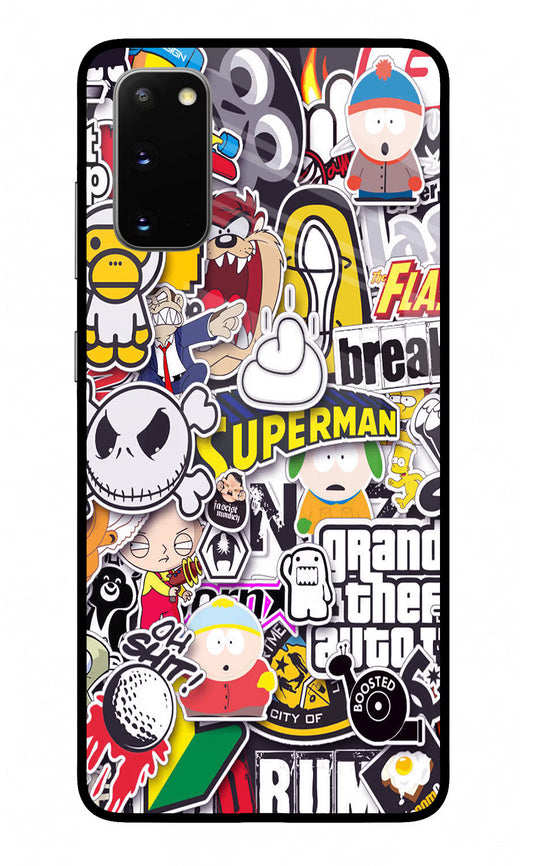 Sticker Bomb Samsung S20 Glass Case