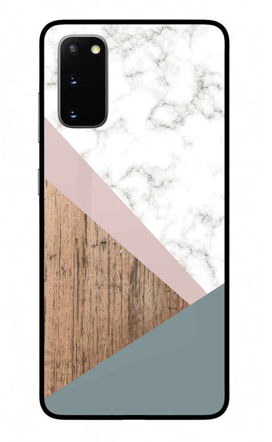 Marble wood Abstract Samsung S20 Glass Case
