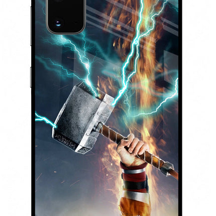 Thor Hammer Mjolnir Samsung S20 Glass Case Back Cover by Casekaro