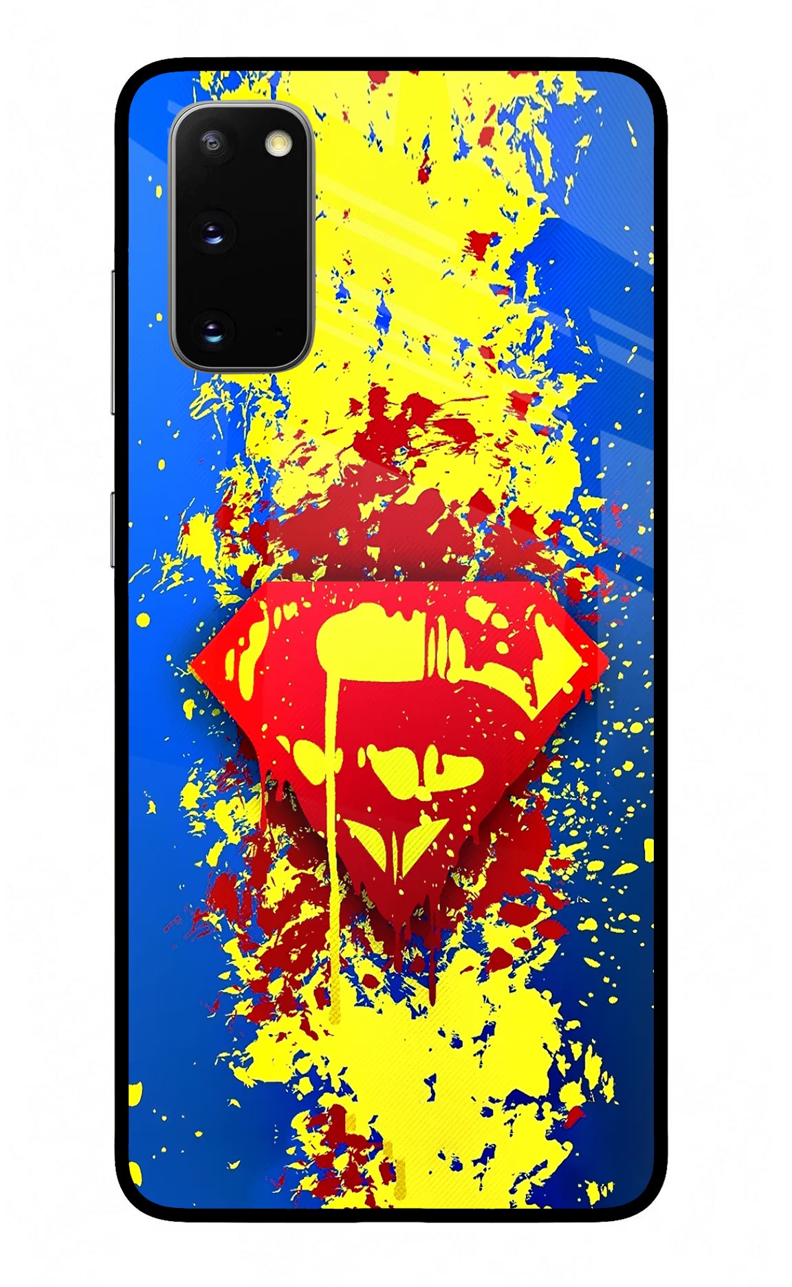 Superman logo Samsung S20 Glass Case Back Cover by Casekaro