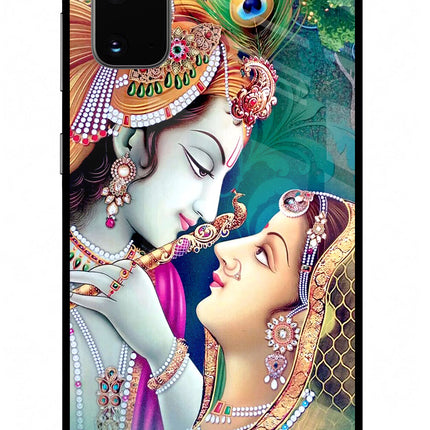 Lord Radha Krishna Samsung S20 Glass Case Back Cover by Casekaro