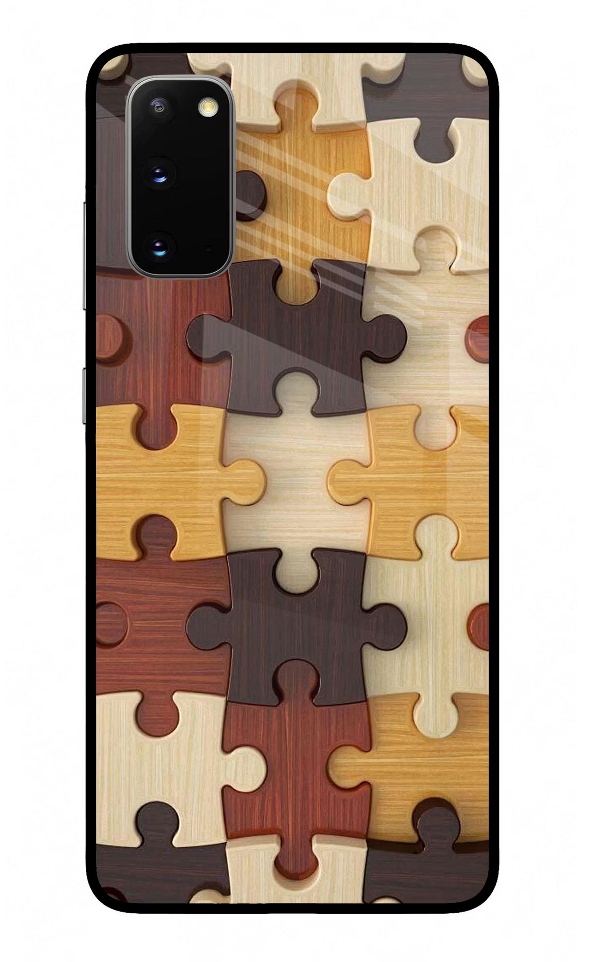 Wooden Puzzle Samsung S20 Glass Case