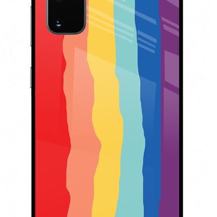 Rainbow Samsung S20 Glass Case Back Cover by Casekaro