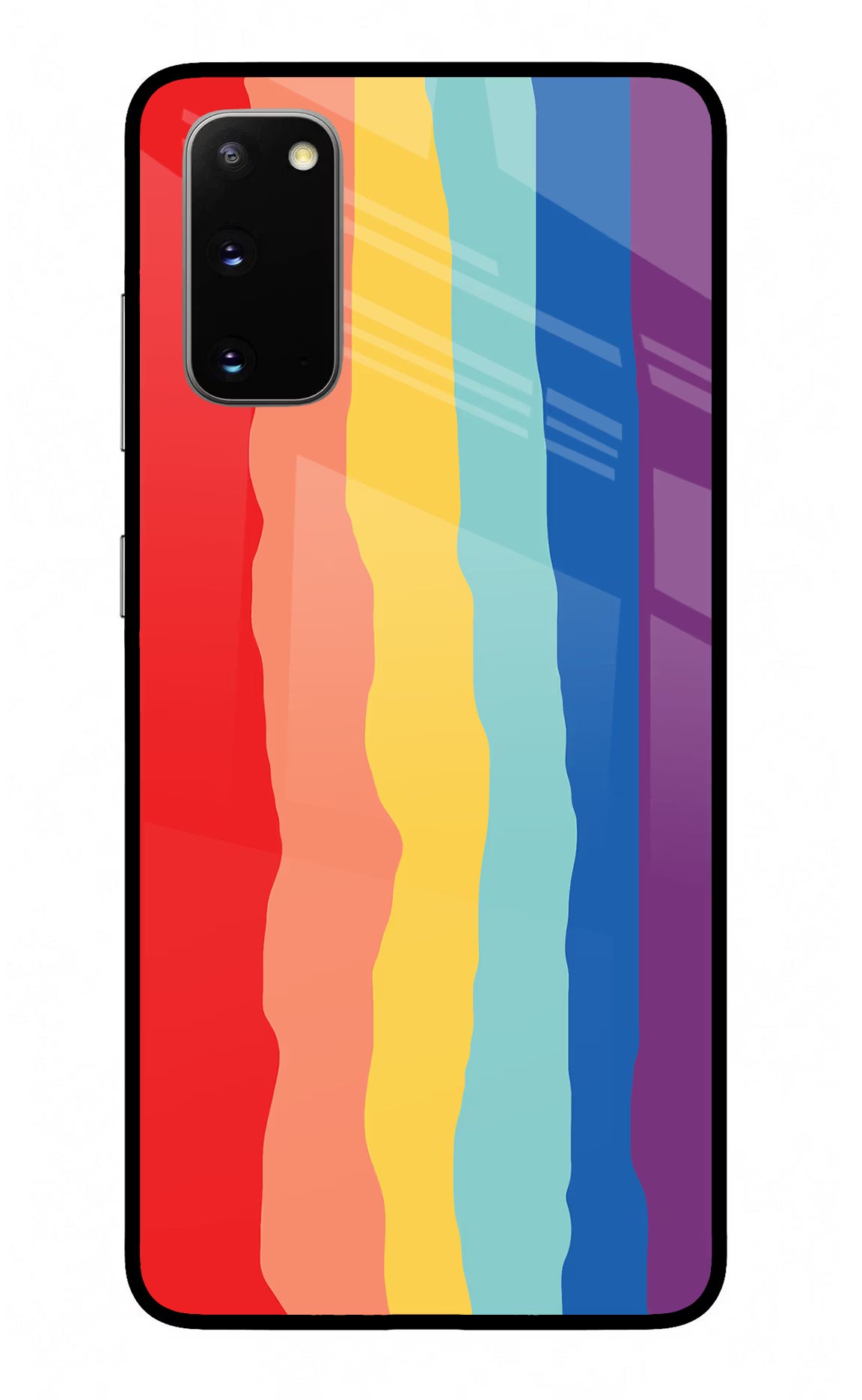Rainbow Samsung S20 Glass Case Back Cover by Casekaro