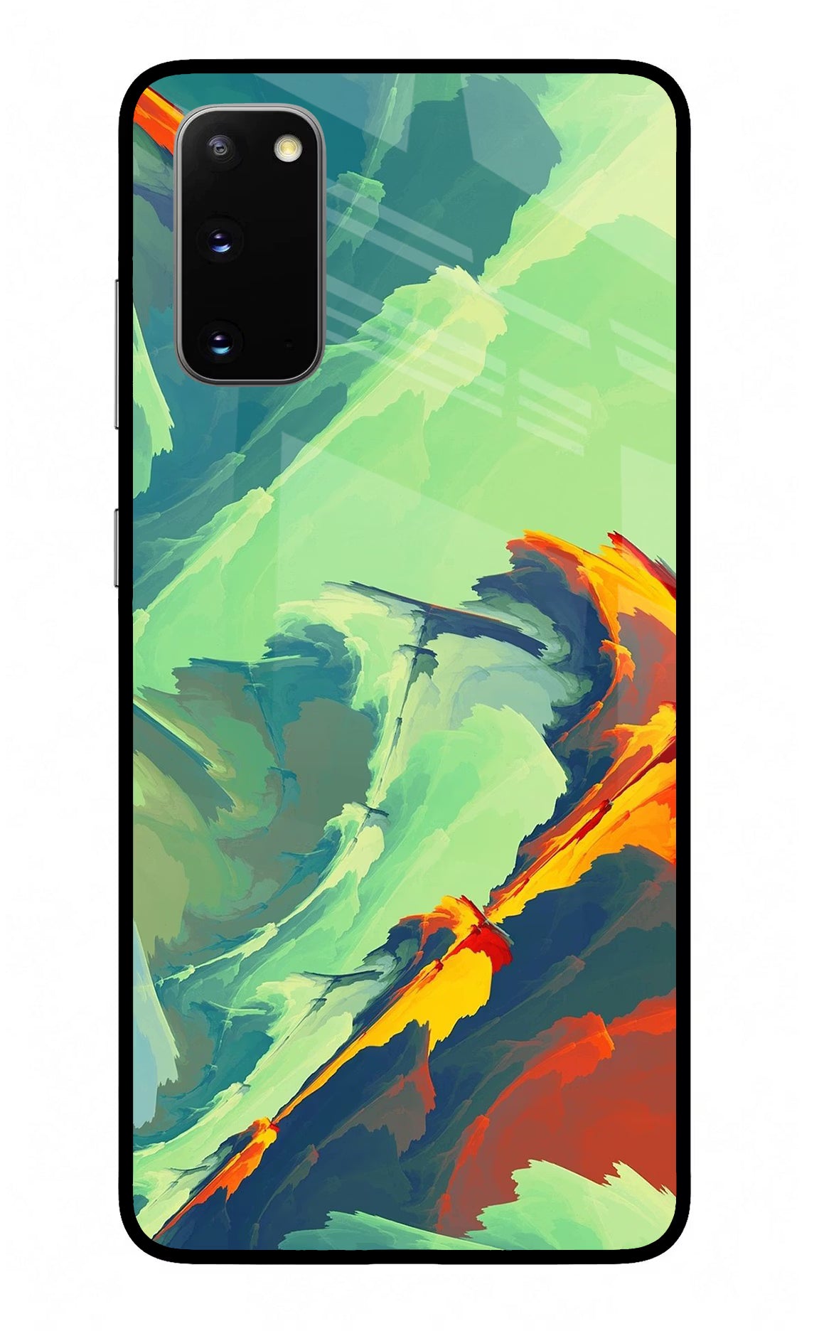 Paint Art Samsung S20 Glass Case Back Cover by Casekaro