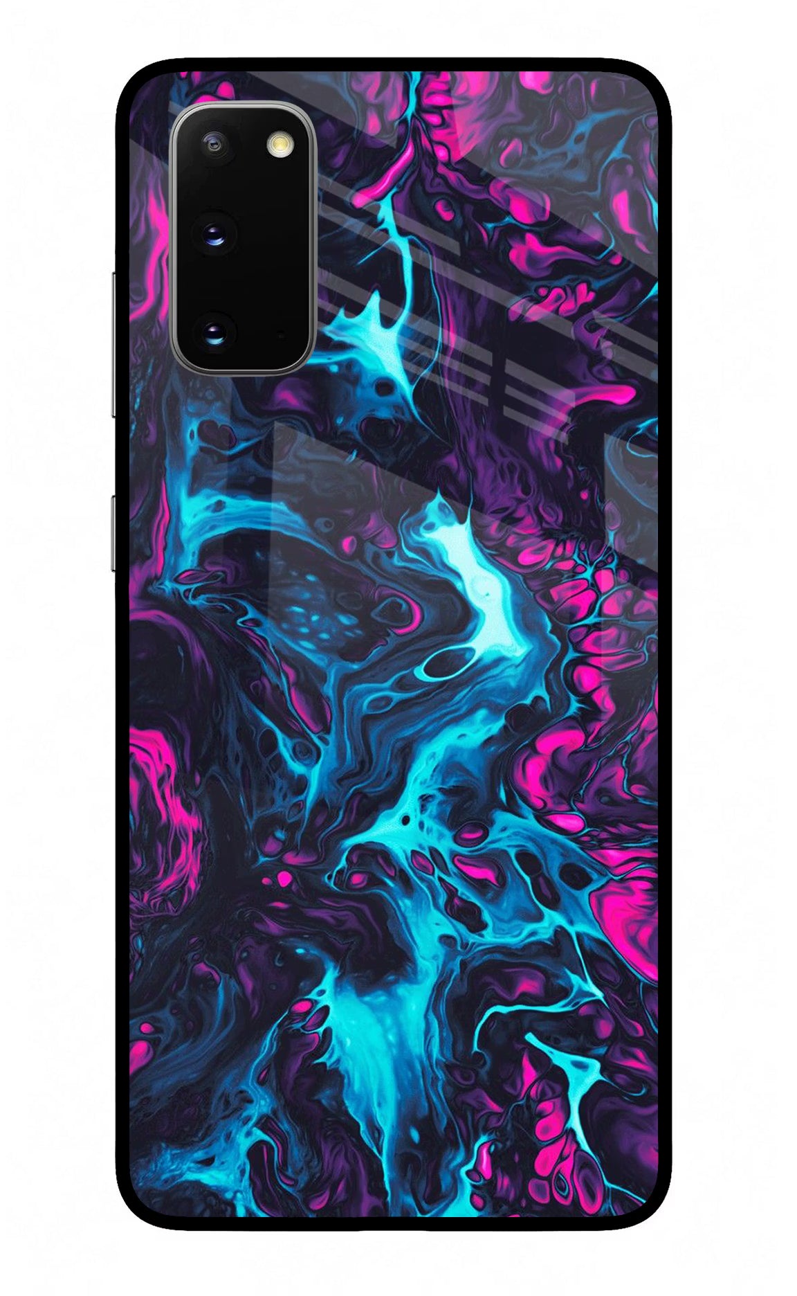 Abstract Samsung S20 Glass Case Back Cover by Casekaro