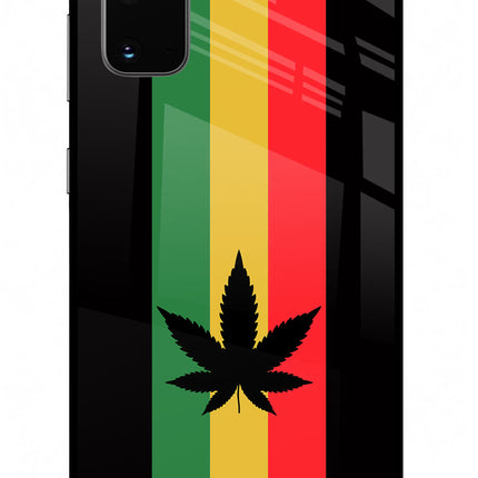 Weed Flag Samsung S20 Glass Case Back Cover by Casekaro